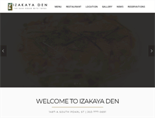 Tablet Screenshot of izakayaden.net